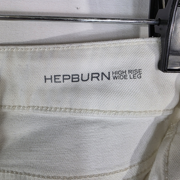 DL1961 Hepburn Wide Leg High Rise Ankle Jeans Eggshell - Picture 10 of 14